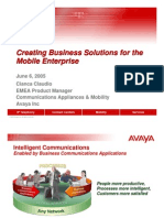 2005-06-06 Creating Business Solutions For The Mobile Enterprise - Claudio Cianca - Avaya