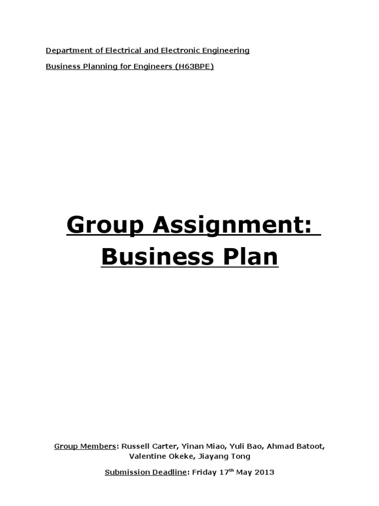 Group Assignment: Business Plan | PDF | Photovoltaics | Photovoltaic System