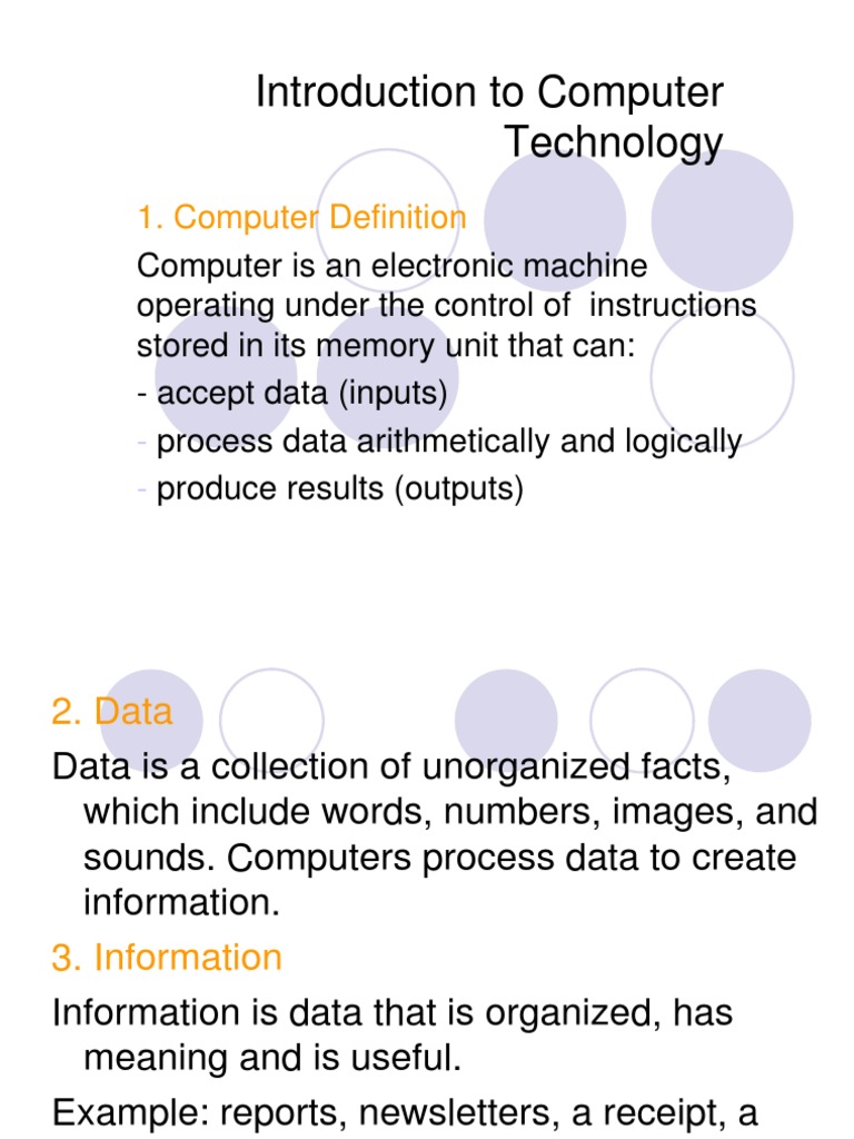 Introduction To Computer Technology | PDF | Integrated Circuit ...