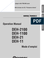DEH-2100 DEH-1100 DEH-21 DEH-11: Operation Manual