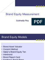 Brand Equity Measurement: Subhadip Roy