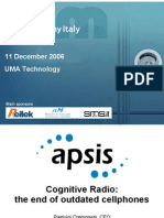 2006-12-11 Tech Breakout. Cognitive Radio. The End of Outdated Cellphones - Pierluigi Cremonesi - Apsis