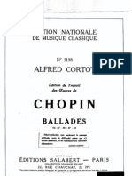 Chopin - Alfred Cortot édition de travail - 4 Ballades