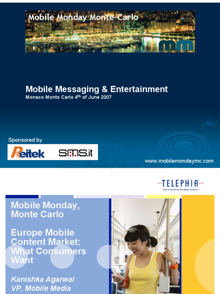 Mobile Messaging & Entertainment: Mobile Monday Monte-Carlo | PDF ...