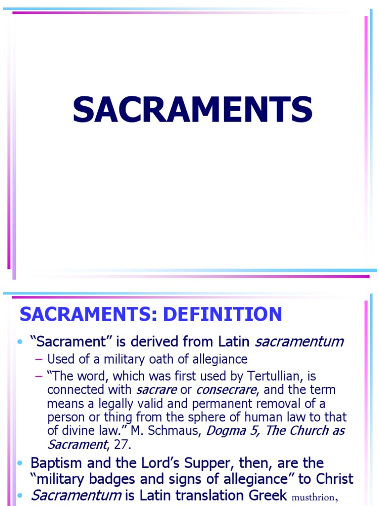 Understanding the 4th Sacrament | PDF | Sacraments | Eucharist