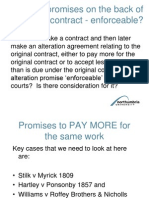 Alteration Promises On The Back of An Original Contract - Enforceable?