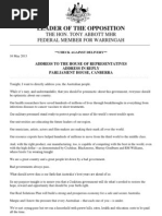 Download Tony Abbotts budget reply speech by ABC News Online SN141835842 doc pdf
