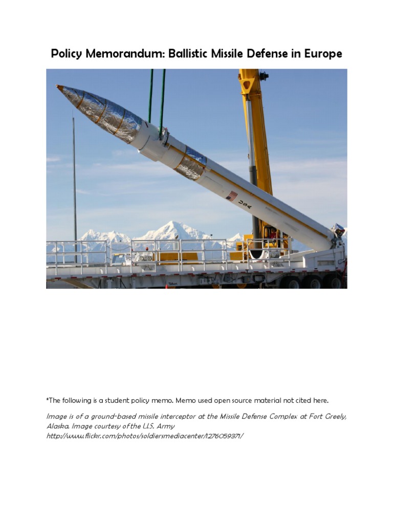 U.S. Ballistic Missile Defense in Europe | PDF | Missile Defense ...