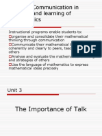 Effective Communication in Teaching and Learning of Mathematics