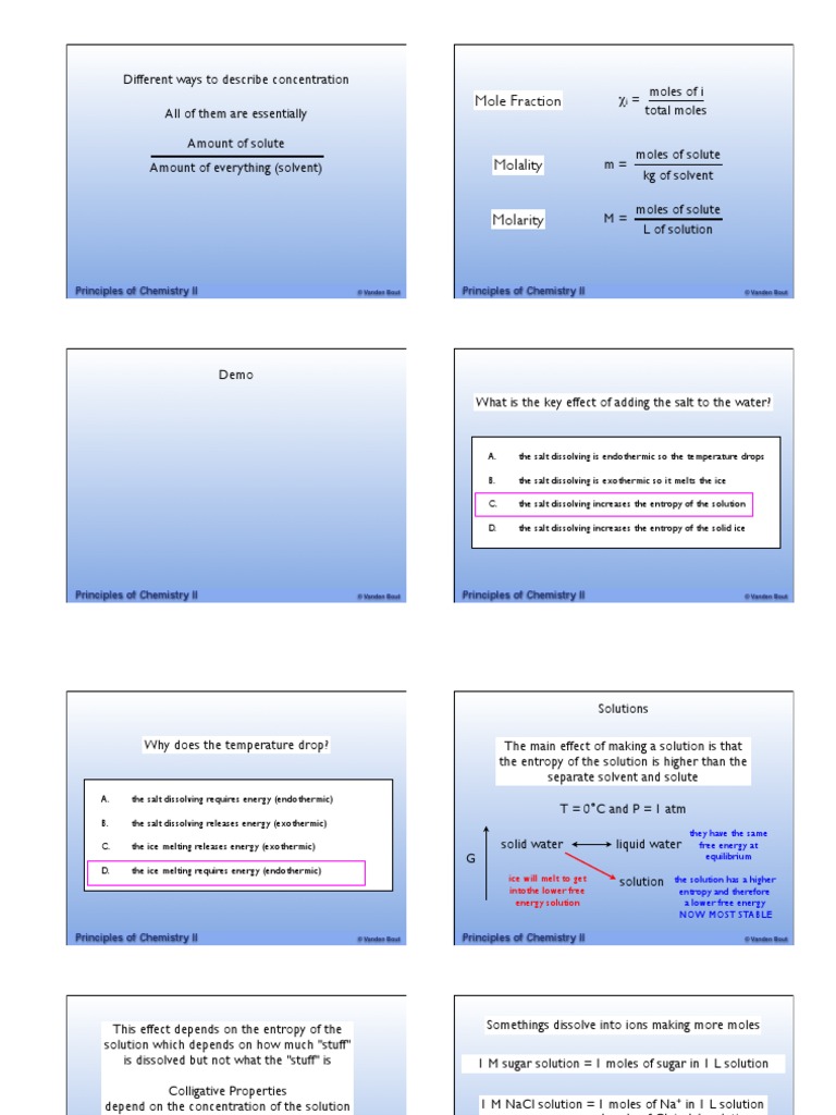 Mole Fraction Fundamental | PDF | Solution | Thermodynamics