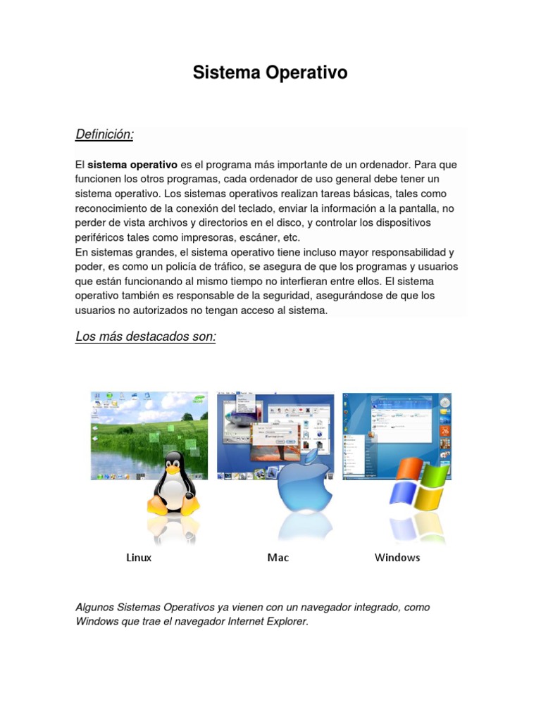 Sistemas Operativos EDP Computadoras personales