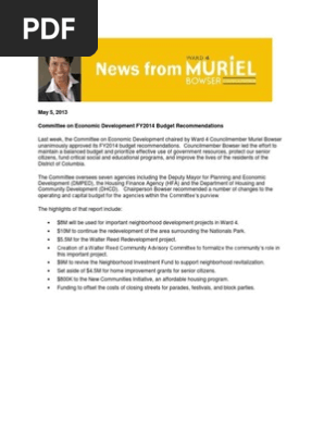 CM Budget Updates