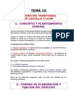 Tema 10 - El Derecho Territorial de Castilla y Leon.