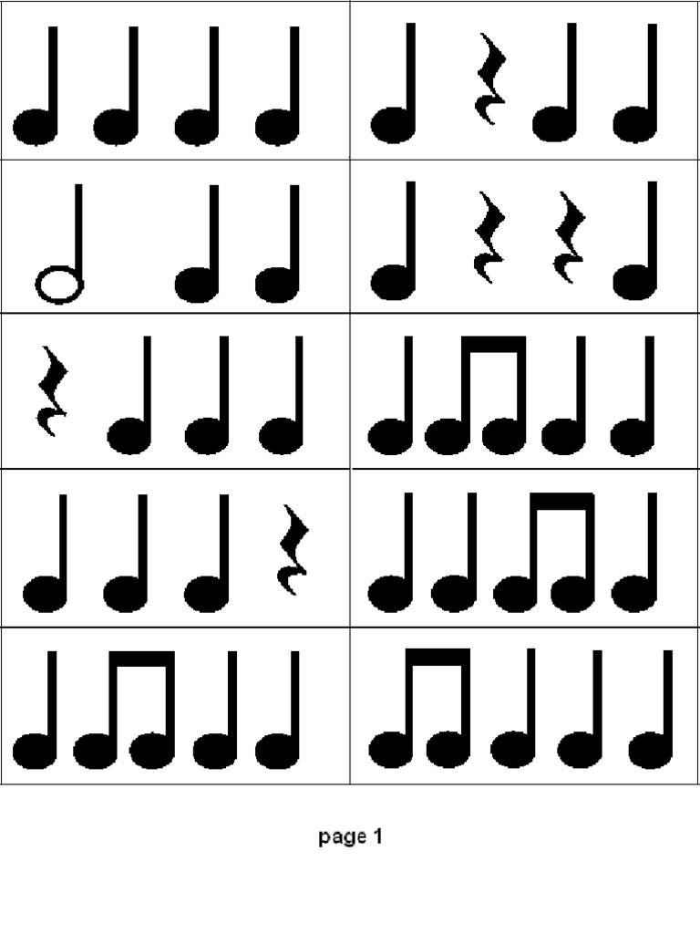 flash cards rhythm pdf
