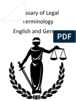 Glossary of Legal English and German Terminology