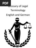 Glossary of Legal English and German Terminology