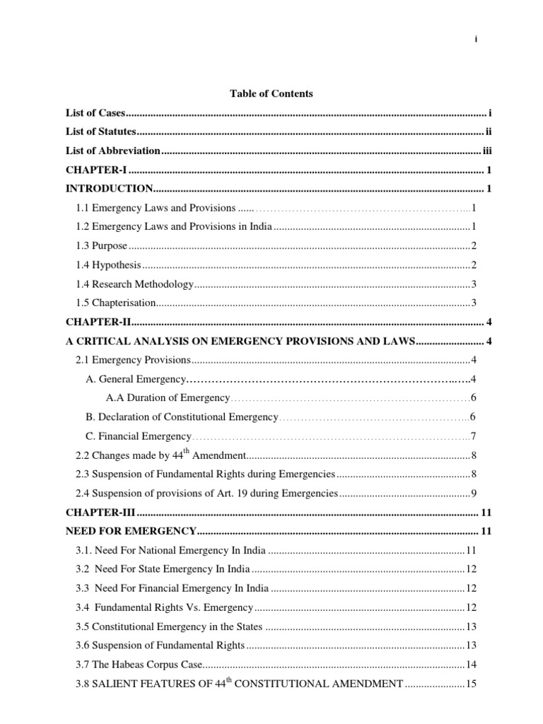 Emergency Laws A Critical Analysis PDF State Of Emergency