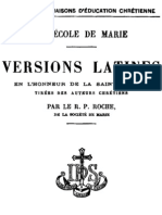 A L'ecole de Marie - Versions Latines en L - Honneur de La Sainte Vierge