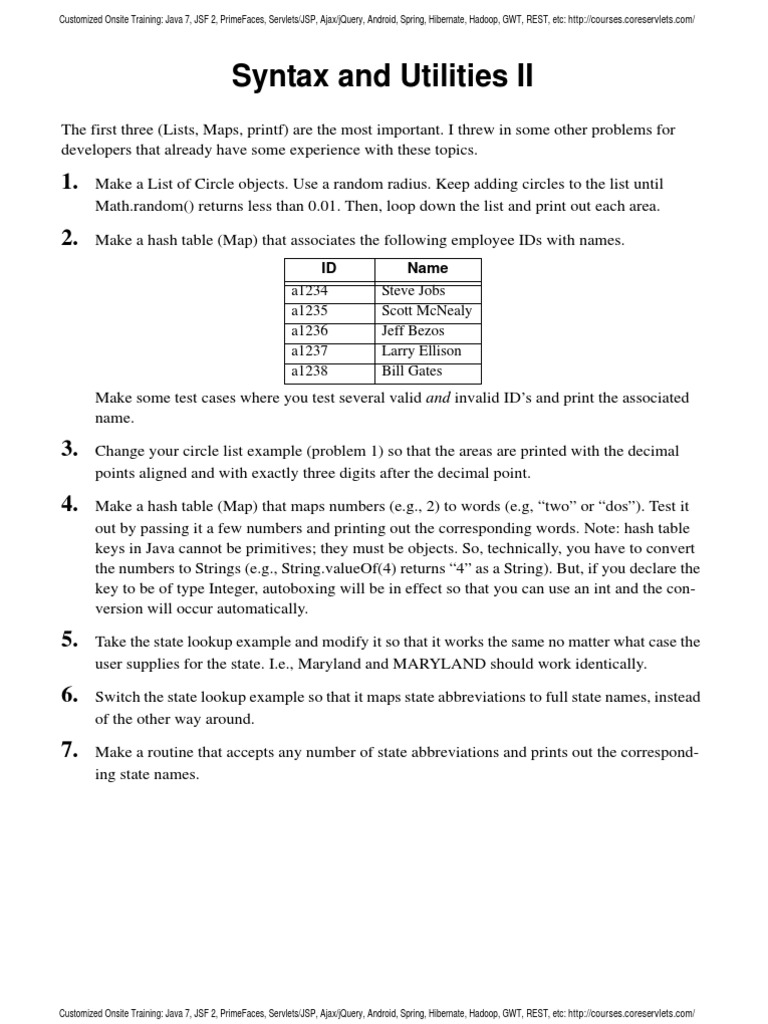 Exercises Syntax Utilities 2 Software Engineering Programming Paradigms