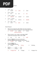 Latihan Matematik Tahun 5 Pecahan Peratus Perpuluhan