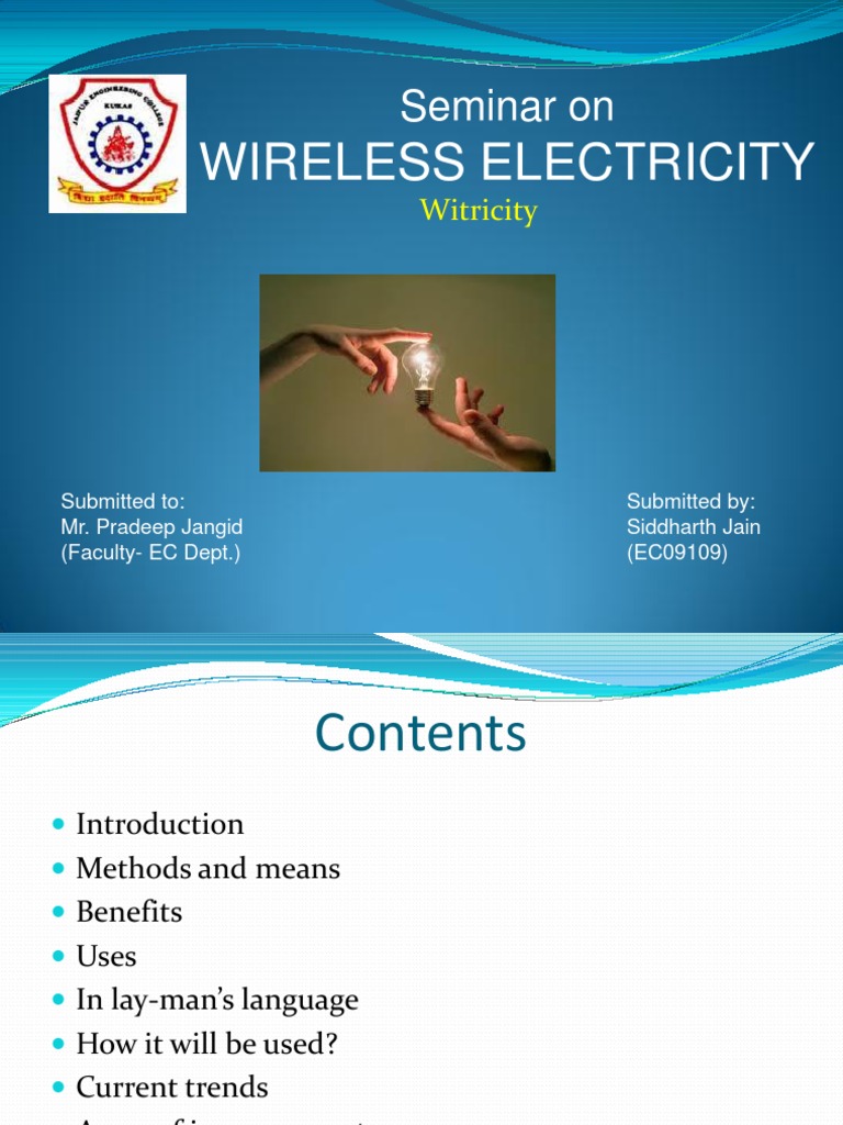 Wireless Electricity Explained: Benefits & Uses | PDF | Wireless ...