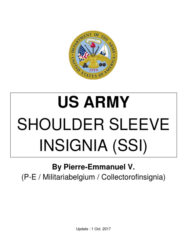 Us Army Shoulder Sleeve Insignia (Institute of Heraldry) United