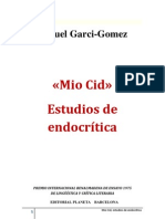 Mio Cid, Estudios de Endocritica