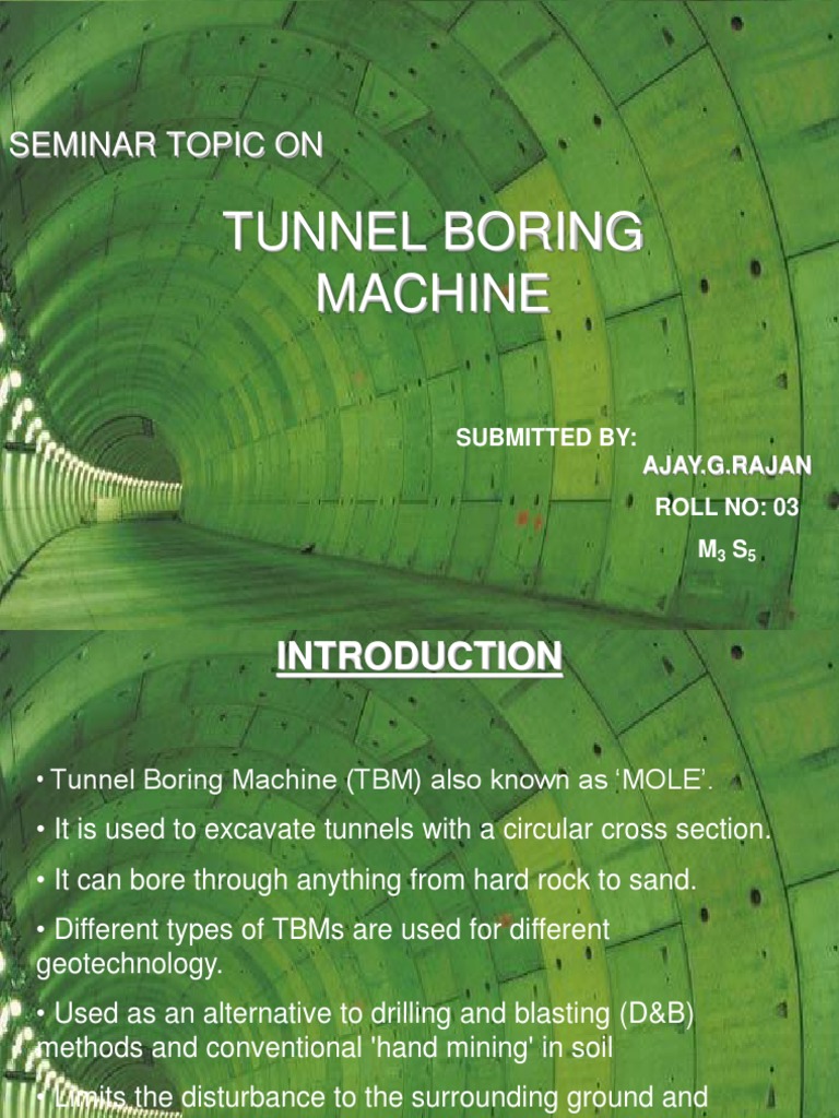 Overview of Tunnel Boring Machines | PDF | Tunnel | Industries