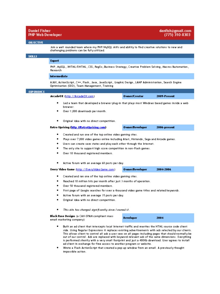 Web Developer Daniel Fisher | PDF | Search Engine Optimization | Adobe ...