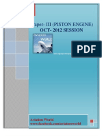 Paper-Iii (Piston Engine) : Oct - 2012 Session