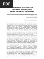 Natural News - Medicamentos para tratamento de déficit de atenção geram alucinações em crianças - Dr José C B Peixoto