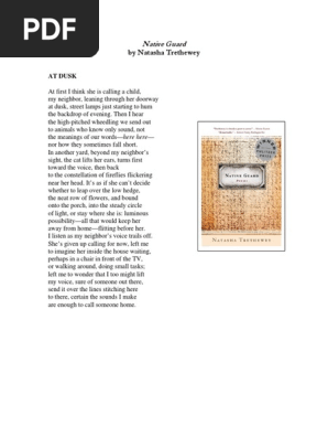At Dusk A Poem From Native Guard By Natasha Trethewey