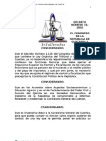 Decreto Numero 312002 Ley Organica de La Contraloria General de Cuentas