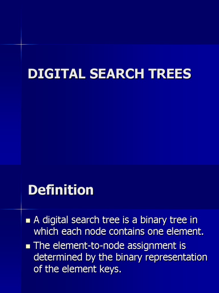 Digital Search Tree | PDF | Teaching Methods & Materials