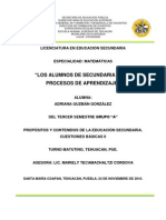 Los Alumnos de Secundaria y Sus Procesos de Aprendizaje