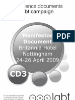 Manifestos Document Britannia Hotel Nottingham 24-26 April 2009 CD3