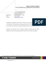Subdireccion - Noticias y Programas Informativos - 2012
