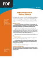 Fact Sheet on Material Donations