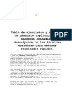 Tabla de Ejercicios y Rutinas de Gimnasio Explicadas Con Imagenes Animadas y Descripcion de Las Tecnicas Correctas para Obtener Resultados Rapidos