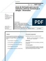 NBR 5431 - 1987 - PB 23 - Caixas de Derivacao para Uso em Instalacoes Eletricas Domesticas e Ana