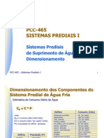 Água Fria_Dimensionamento