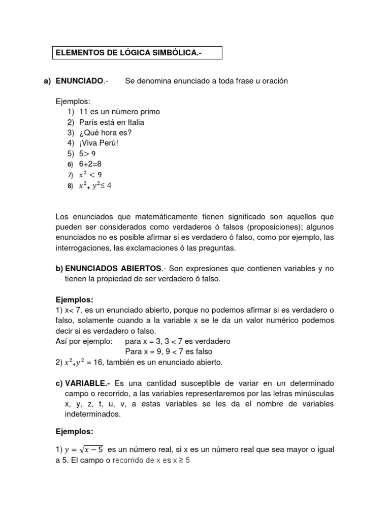 Logica Matematica Si Y Solo Si Proposicion
