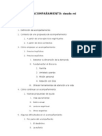 CLAVES DEL ACOMPAÑAMIENTO, Esquema y Preguntas