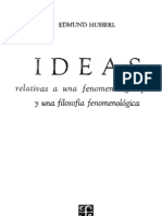 Husserl Edmund Ideas Relativas a Una Fenomenologia Pura y Una Filosofia Fenomenologica
