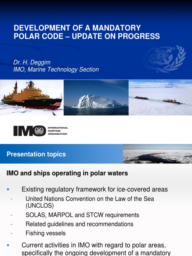 Polar Code Ppt Imo Ships Water Transport