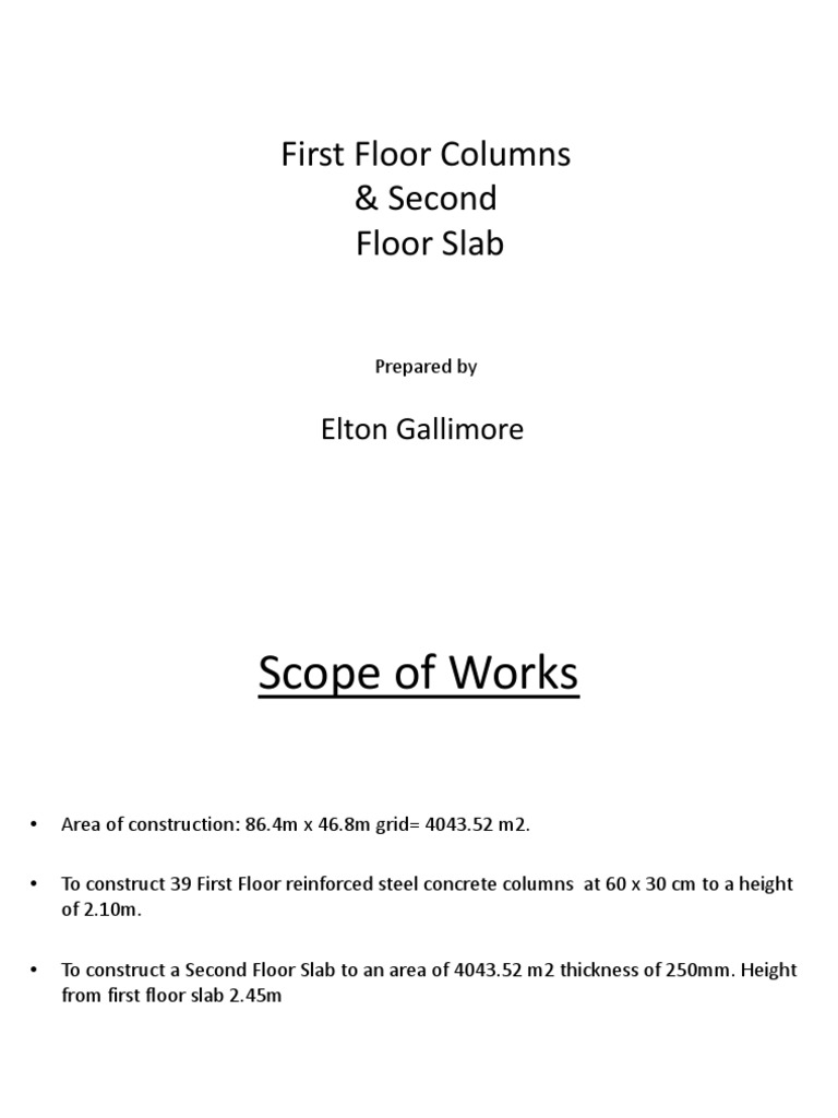 First Floor Columns and Second Floor Slab Construction Final Cut | PDF ...