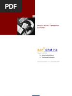 How-To Guide: Transaction Launcher (SAP CRM 7.0) .0