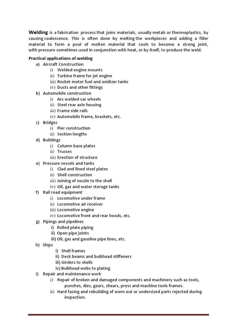 Welding Fundamentals and Techniques | PDF | Welding | Construction