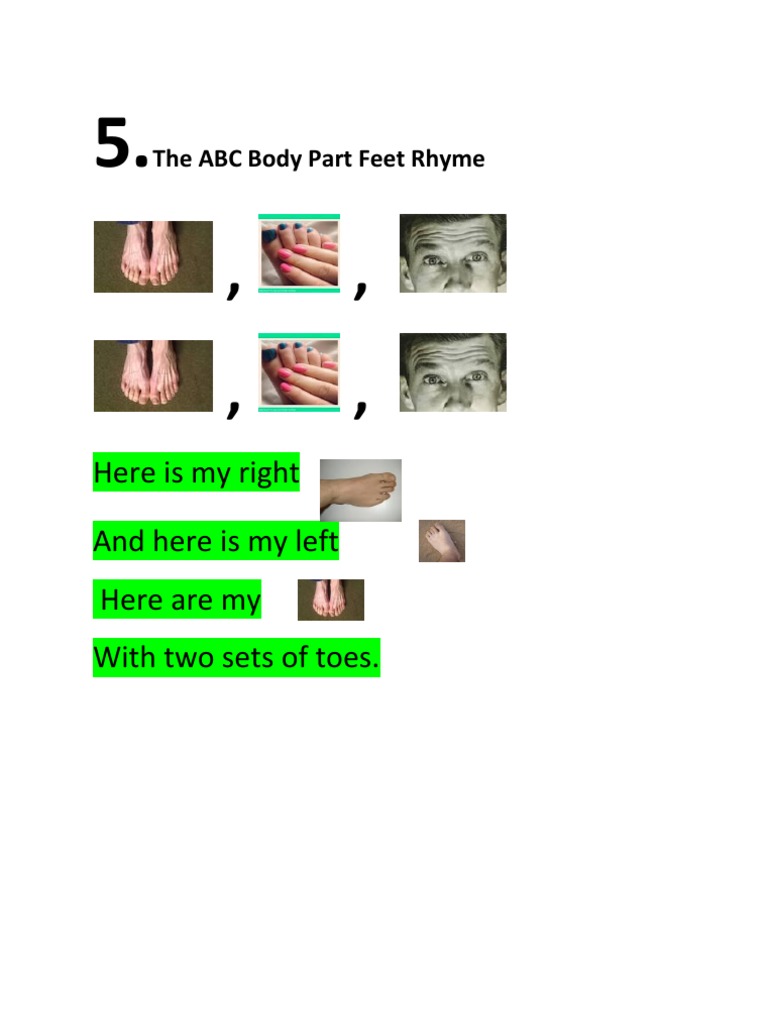 Feet Rhyme for Kids: Left and Right | PDF