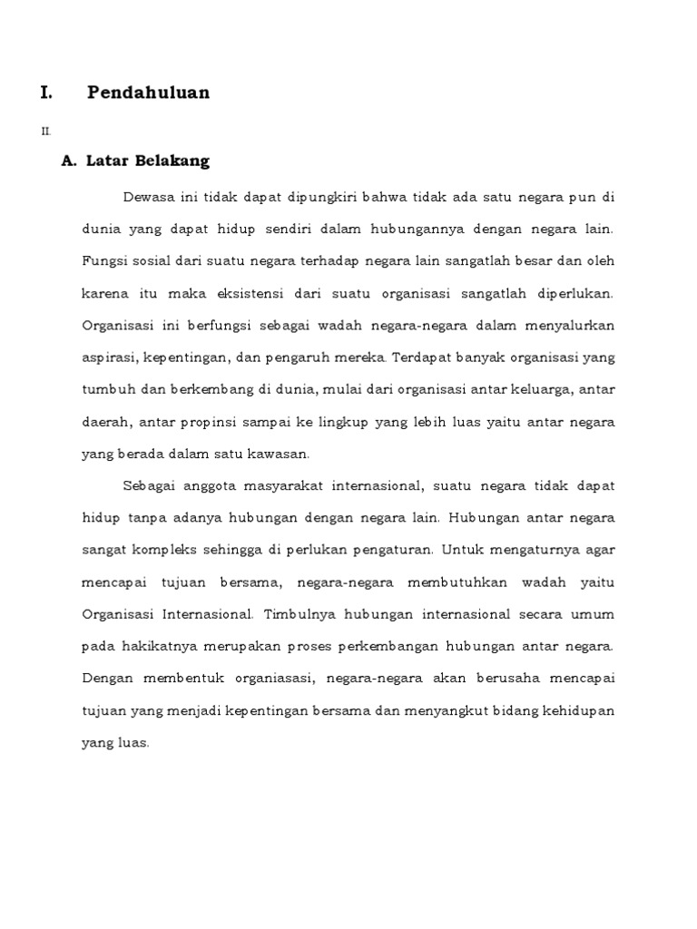 Kesimpulan Makalah Organisasi Internasional